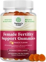 Fertility Gummies for Women Trying to Conceive - Yummy Gummy Fertility Supplement for Women with Myo-Inositol Folic Acid & Vitex Chasteberry - Vegan Non-GMO & Gluten Free - Juicy Peach (30 Servings)