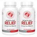 Silver Fern Bloat & Gas Relief Digestive Enzyme Blend - 2 Bottles = 60 Servings - FODMAP & Bloating Digestion Supplement with Tolerase L, Pectinase & More (2 Bottles)