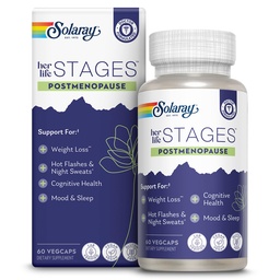 SOLARAY Postmenopause 彼女のライフステージ - Resveratrolで女性のための月経閉症のサプリメントを投稿 - ビーガンとホルモンなしで作られた - 60日間の保証 - ビーガン、ラボ検証 - 30のサービング、60ベジキャップ