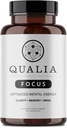 Qualia Focus Brain Booster サプリメント | 持続的なメンタルエネルギー、警戒、集中力と記憶をお届けする強力な向知性 | シンクゴ・ビルバ、L-テアニンプラス | 1ヶ月の供給
