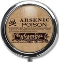 ピルボックスケースPillboxホルダーTrinketスタッシュボックスArsenicヴィンテージスタイルの薬ビタミンPillオーガナイザーケース(Arsenig Poison)