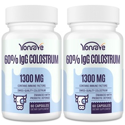 牛のColostrumのカプセルの補足1300mg - 余分高い60% IgGの牛牛牛のColostrum - Gut、骨、練習、免疫- 120のカプセル