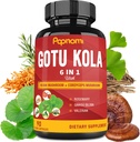 Reishi、Cordyceps、Rosemary、Gingko Biloba&Valerian RootとオーガニックGotu Kola抽出カプセル - 3ヶ月間90カウント - 脳、免疫、皮膚と心臓の健康をサポート