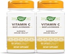 Nature's Way Vitamin C 500 mg with Bioflavonoids, 1000 mg Vitamin C per Serving, 100 Capsules, Pack of 2