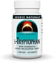 Source Naturals L-Tryptophan with Vitamin B-6 - Support Mood, Relaxation and Sleep* 1000 mg - 30 Tablets