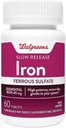 Iron Slow Release High Potency Ferrous Sulfate 45mg, Tablets, 60 ea