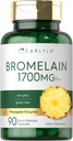 Carlyle Bromelain 1700 mg | 90カプセル | パイナップル酵素サプリメント | 非GMOとグルテンフリー