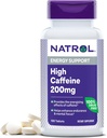 Natrol High Caffeine 200 mg per Serving, Energy Support Supplement for Adults, 100 Tablets, 100 Day Supply