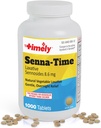 Timely Senna Time Laxative - 1000 Count Tablets - Natural Vegetable Based Laxatives for Constipation Relief, Gentle Overnight Relief and Stool Softener