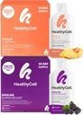 Healthycell Focus & Recall Brain Supplement for Memory & Focus + Immune Super Boost Supplement Bundle