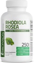 Bronson Rhodiola rosea ベジタリアン カプセル - 適応性ハーブ - 脳, ストレス & 気分のサポート - 非GMO, 250 カウント