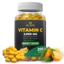 Dr. JOEL'S免疫サポートビタミンC 2000mg - 200錠 - 亜鉛、エルダーベリー、ローズヒップ、エキナセア - ボオス免疫システム - アメリカ製