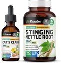 BIO KRAUTER Cats Claw Tincture 2 Fl. Oz. & Stinginging Nettle 100カプセル