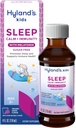 Hyland's Kids Sleep Calm & Immunity with Melatonin, Sugar-Free Sleep Aid Liquid with Magnesium, Vitamin D, Zinc & Elderberry, Promotes Sleep & Supports Immune Health, Ages 2+, Grape Flavor, 4 Fl. Oz.