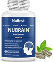 NuBrain Booster - Brain Supplement for Brain Booster, Memory, Focus & Clarity Support with St. John’s Wort, Ginkgo Biloba, Bacopa & More - 60 Vegan Capsules | 1 Month Supply