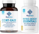 NuEthix Formulations Cortisol and Thyroid Support Supplement Bundle: Cort-Eaze Cortisol-Control Supplement, 60 Capsules, 30 Servings and Thyro-Boost Essentials, 90 Capsules