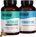 FreshCap Mushrooms Immunity Bundle (Turkey Tail Capsules and Ultimate Mushroom Complex Capsules)