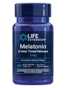 ライフエクステンションメラトニン6時間タイムリリース、3mg、最適な睡眠サポート、ヘルシーなサーカディアンリズム、セルラー防衛、グルテンフリー、非GMO、ベジタリアン、60錠の拡張リリースフォーミュラ