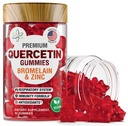 BioVit Quercetin Gummies 500MG - 子供のための活性化されたケルセチン & 大人免疫システム & アレルギー - BromelainでChewable, 亜鉛, ビタミンC, ビタミンD3 - アメリカ製 - 60ビーガンガミーベア
