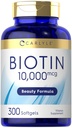 Carlyle Biotin 10000mcg | 300 Softgels | 毛、皮および釘のための最高の強さ | 非GMOのグルテンフリーの補足
