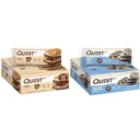 Quest S'mores & クッキー & クリーム 浸されたプロテイン バー バンドル, ハイプロテイン, グルテンフリー, Keto, 12 カウント