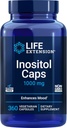 Life Extension Inositol Caps – 1000 mg, Myo-Inositol – Mood Health, Well-Being, Healthy Metabolism, Hormone Balance – Gluten-Free, Non-GMO, Vegetarian – 360 Capsules