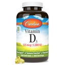 カールソン - ビタミンD3 5000 IU (125 mcg)、骨の健康、筋肉健康、コレステロール、ビタミンDサプリメント、ビタミンD3ソフトジェル、360ソフトゲル