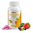 Heivyの新しい子供のMultivitaminのChewable -骨、目およびビタミンの健康のための120のタブレット-ビタミンD3、C及びBコンプレックスとの成長そして開発を支えて下さい