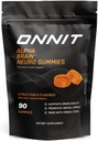 ONNITアルファ脳神経の焦点のグミー、IGEN非GMOはOmega-3s Luteinのゼアキサンチンおよびカフェイン、男性および女性のための頭脳の目そして焦点の補足、クトラス パンチ、90の計算とビーガングミーをテストしました