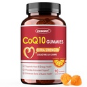 ZEBORA CoQ10 200mgのグミー、Omega-3、中心及びエネルギー サポート、強力な酸化防止、オレンジ味、90のグミーが付いている高い吸収の補酵素Q10の補足