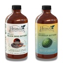 ハーブコネクションオーガニックサワーソップ&ブラックシードビターズバンドル - Gentle Detox&Digestive Health 2 Bottles、32 Ounces(それぞれ16 Ounces)、64サービングのための天然植物ベースの成分