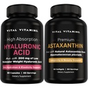 ビタミンの純粋なHyaluronic酸60のct +アスタキサンチン60のct