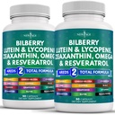 ビルベリー300mgのルテイン及びゼアキサンチン40mg Lycopene 40mg Resveratrol 100mgのブドウの種エキス200mgのアスタキサンチンが付いている新しいAGEの目の健康のビタミン-目のビタミン-120の計算