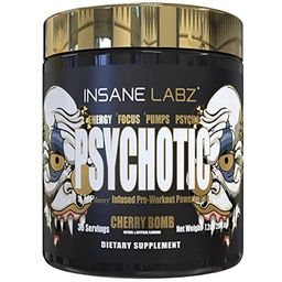 Insane Labzの精神医学の金、高い興奮剤のプレワークアウトの粉、極めて永続的なエネルギー焦点、ベータAlanine、DMAEのBitartrate、ブースター無し(35のサービング、チェリーの爆弾)とのポンプそして耐久性