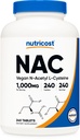 Nutricost N-Acetyl L-Cysteine (NAC) 1000 mg, 240 ビーガン錠 - GMOフリー, グルテンフリー, ベジタリアンサプリメント