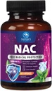 NACサプリメント - サービングN-アセチル-L-システインごとの1200mg - 強力な抗酸化剤と最適な吸収免疫サポート - 呼吸&肝臓の健康サポート - 米国でボトル入りグルテンフリー - 60カプセル