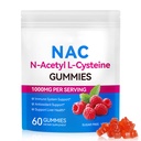 大人のためのDaiasns NACのグミー及び子供1000mg - Chewable NACの補足N-Acetyl CysteineはLung及び肝臓のデトックス、酸化防止及び免疫の防衛、いちごの味60の計算を支えます