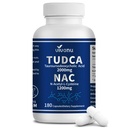 VivoNu TUDCA 2000mg + NAC 1200mgの補足の複雑なカプセル、強力なTUDCAのベール ソルト+ Nのアセチル Cysteineのレバー及びLung&の胆嚢の清潔のための酸化防止の補足、消化 - 180のカプセル