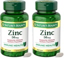 Nature's Bounty亜鉛50mg、Immuneサポート&抗酸化サプリメント、皮膚の健康を促進し、1日あたりのカプレット、グルテンフリー、250ベジタリアンカプレット、(2パック)
