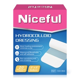 20の計算のHydrocolloid包帯2" x 2"、傷は傷のための小さいHydrocolloidゲルの包帯を、傷の治癒のベッドのSoreの包帯を服を着ます