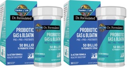 Garden of Life Dr. Formulated Pre, Post & Probiotics Gas & Bloating Once Daily 3-in-1 Complete Prebiotics, Postbiotics & Probiotics – 50 Billion CFU, Non-GMO, Gluten-Free, 30 Day Supply, (Pack of 2)
