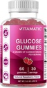 Vitamatic Glucose chewable Gummies - 60 Count - Natural Raspberry Flavor - 4G of Carbohydrate per Serving (1 Bottle)