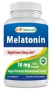最高のナチュラルメラトニン10mg(非GMO)タブレット - リラックス&スリープを促進するのに役立ちます - 120カウント