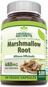 Herbal Secrets Marshmallow Extract Supplement | 480 Mg | 100 Veggie Capsules | Non-GMO | Gluten Free | Made in USA