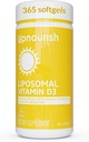 UpNourish Liposomal Vitamin D3 5000 IU Softgels - 1 Year Supply | Organic Coconut Oil Infused Vitamin D Supplements - Support Bone, Dental, Heart, Mood & Immune Health - Non GMO Gluten Free - 365 ct