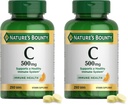 Nature's Bounty Vitamin C 500mgは、健康的な免疫システム、毎日のビタミンサプリメント、250ベジタリアンタブレット(パッケージ2)をサポートしています