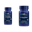 Life Extension NAC Immune & Respiratory Support & L-Carnitine Energy, Memory & Heart Health, 600mg NAC & 500mg L-Carnitine, 60 & 30 Capsules