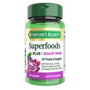 Nature's Bounty Superfoods Plusは、脳の健康、記憶、焦点、23の果物とベジギーとレッドグレープ - 認知サプリメント、30カプセルのためのシャープなマインド