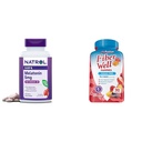 Natrol Melatonin 150ct & Vitafusion Fiber 90ct Sugar Free Peach Strawberry BlackBerry Supplements