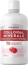 Piping Rock Colloidal Minerals Liquid | 32 fl oz | Fulvic Acid Trace Minerals | Plant Derived | Raspberry Flavor | Vegetarian, Non-GMO, Gluten Free Supplement